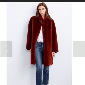 NWOT Velvet reversible jacket Mina lux faux fur